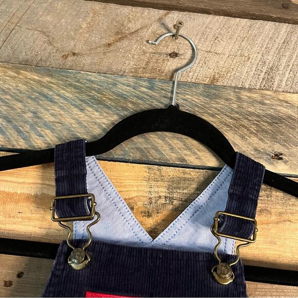 Talbots Kids Navy Train Corduroy Overalls Size 24 Months - Picture 6 of 12